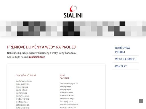 nabízíme k prodeji exkluzivní domény a weby. ceny dohodou.