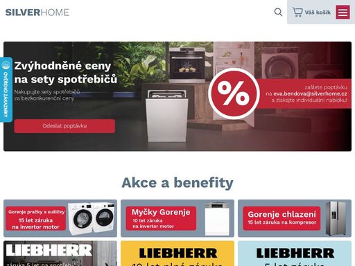 pračky, chladničky, myčky, sporáky a další spotřebiče
