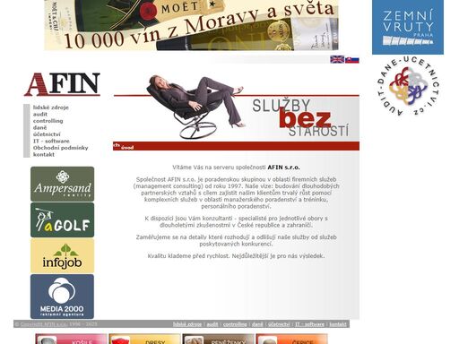 afin, účetnictví, daně, audit, controling, lidské zdroje, it