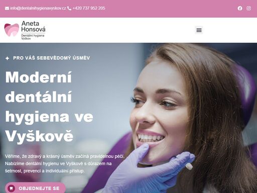 specializované služby dentální hygieny v centru vyškova. prevence, čištění a poradenství pro zdravý a krásný úsměv. objednejte se ještě dnes!