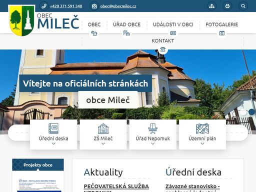 oficiální stránky obce mileč