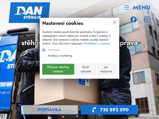 dan stěhuje nás sťahoval z norska. veľmi milé a vstřicne jednaní. přijeli na domluveny čas a dodrželi načem sme sa domluvili. muzeme je len a len doporučiť ...