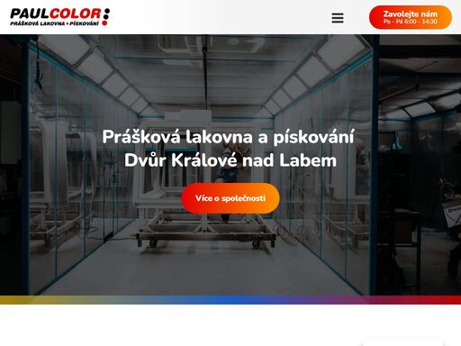 jsme komerční prášková lakovna s ručním nanášením práškové barvy. firma existuje od roku 1992. specializujeme se na malé a střední zakázky.