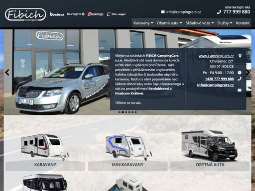 objevte široký výběr karavanů u fibich campingcars. prodej karavanů je naší zálibou již 14 let. nákup nového karavanu začíná zde u fibich campingcars.