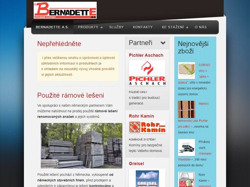 bernadette - zajímavé produkty ve stavebnictví
