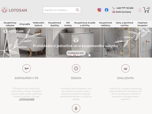 objednávejte koupelnový nábytek, umyvadla, baterie a doplňky lotosan nakupujte online s dopravou zdarma, nebo navštivte naši vzorkovnu. prémiový design, špičková kvalita a stylová řešení pro vaši koupelnu!
