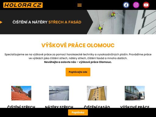 výškové práce olomouc. hledáte specialisty na práce ve výškách? realizujeme výškové práce za pomoci horolezecké techniky a vysokozdvižných...