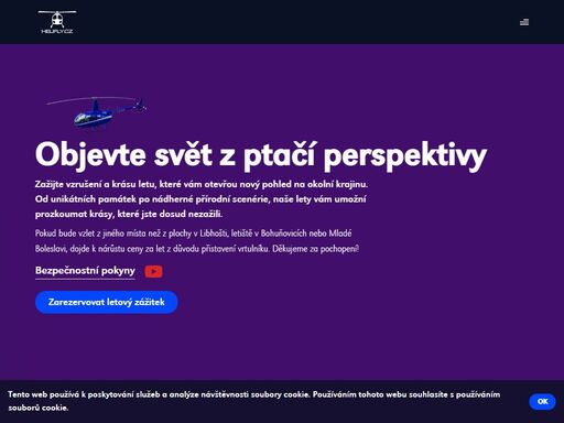 romantika, adrenalin a krása kraje ve vzduchu. helifly.cz vám přináší nevšední letové dobrodružství.