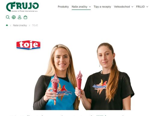 pod obchodní značkou toje vyrábí a dodává společnost frujo a.s. špičkové produkty pro profesionální potravinářský trh, zahrnující produkty pro pekaře, cukráře a výrobu oplatků, výrobu zmrzlin, gastronomii, food service a catering.