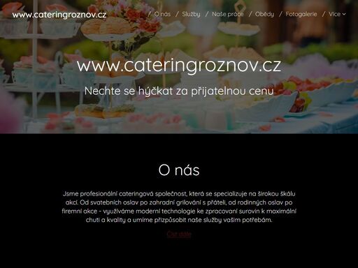 jsme profesionální cateringová společnost, která se specializuje na širokou škálu akcí. od svatebních oslav po zahradní grilování s přáteli, od rodinných oslav po firemní akce - využíváme moderní technologie ke zpracovaní surovin k maximální chuti a kvality a umíme přizpůsobit naše služby vašim potřebám.