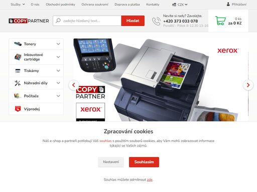 ? partner pro každou tiskárnu ?? všechny tonery a náplně ? přes 2000 výdejních míst ? doprava zdarma nad 3000kč ? tisíce produktů skladem ? 