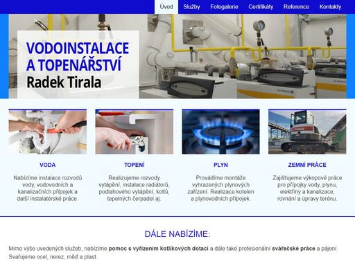 instalatérské práce - voda, topení, plyn. vodoinstalace a topenářství v sokolově a okolí. dále nabízíme zemní práce a svářečské práce. pomoc s vyřízením kotlíkových dotací.