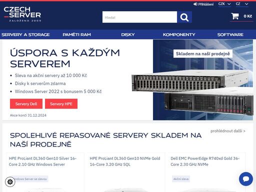 specializovaný e-shop s repasovanými servery a hardware ? záruka 2 roky ? servis nbd ? osobní odběr ihned v praze ? expresní dodání v čechách a na slovensko ? prodej na splátky ?