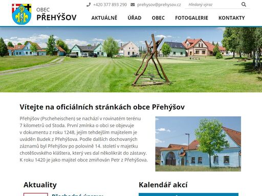 oficiální stránky obce přehýšov
