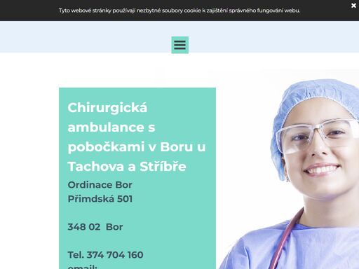 chirurgie bor s.r.o. je vaše spolehlivá chirurgická ambulance v boru a stříbře. nabízíme profesionální péči, přátelský přístup a moderní vybavení. ať už potřebujete konzultaci nebo zákrok, jsme tu pro vás!