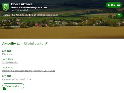 lukavice leží v centru nejlidnatější a značně navštěvované oblasti orlických hor a jejich podhůří. rozkládá se v údolí stejnojmenného potoka a podél silnice, spojující města žamberk a letohrad (do roku 1950 kyšperk).