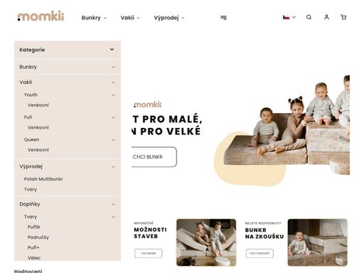 modulární sedačky bunkr a další produkty z rodinné dílny momkii, které stimulují kreativitu a zajistí nekonečné dobrodružství. radost pro děti, design pro dospělé.
