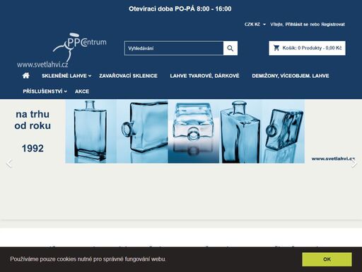 náš e-shop vám nabízí skleněné lahve, zavařovací sklenice a demižony. ke všem lahvím a sklenicím máme uzávěry a další příslušenství.