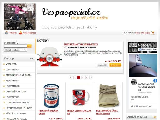 vespa,prodej příslušentví a doplňků na skútry