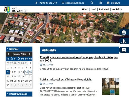 oficiální stránky obce kovanice