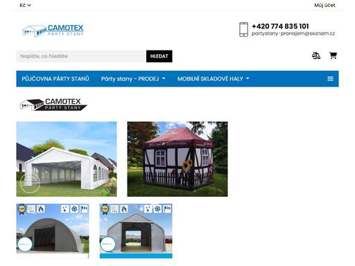 toto je váš nový e-shop - camotex párty stany