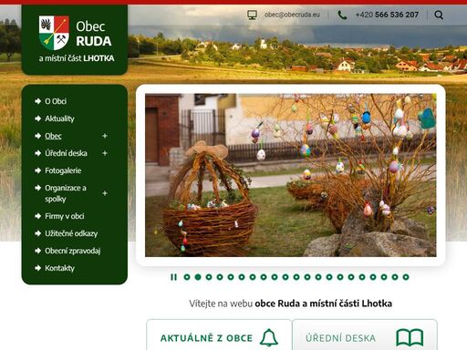 oficiální stránky obce ruda a místní části lhotka.