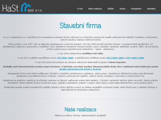 hast, spol. s r.o. - stavební firma