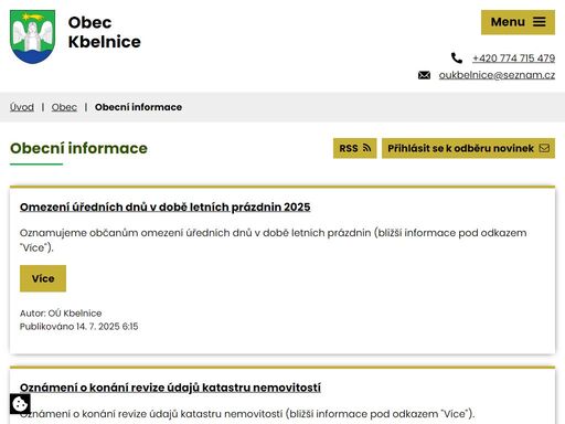 naše obec v královéhradeckém kraji tvoří dvě části - kbelnice a kometa. dominantou obce je památník z prusko-rakouské války z roku 1866 ossárium.