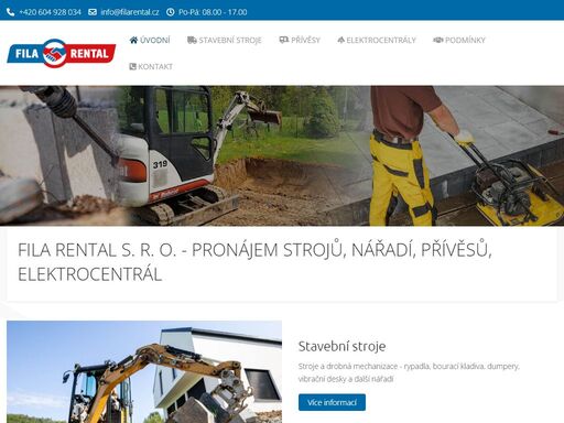 pronájem stavebních strojů, nářadí, elektrocentrál, přívěsů, pronájem příslušenství, liberec, jablonec nad nisou, turnov mladá boleslav, česká lípa