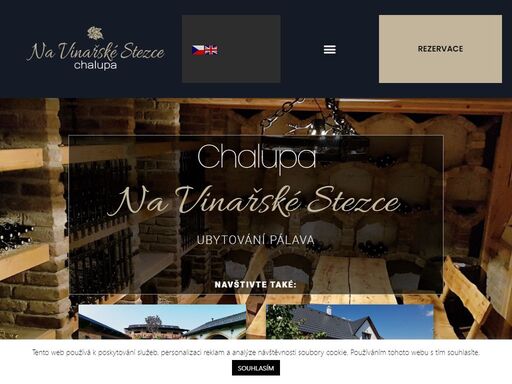 chalupa na vinařské stezce. chalupa se nachází přímo na vinařské stezce „krajem andré“ v klidné vinařské vesničce starovičky. kapacia 16 osob.