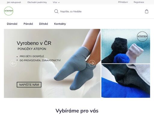 vítejte v našem obchodě. vítáme vás v e-shopu firmy atepon. přinášíme vám náš produkt, ponožky, které vynikají svými vlastnostmi. oceníte jejich jednoduchý design. hodí se pro vaší domácí pohodu, zimní sporty i do zaměstnání. pracujete v chladnějších prostorech nebo se jen za den víc naběháte, preferujete pohodlí a…