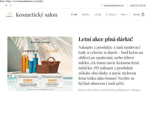 nakupte 2 produkty z naší opalovací řady a vyberte si dárek – buď krém na obličej po opalování, nebo tělové mléko, a k tomu navíc krásnou letní taštičku. při nákupu 3 produktů získáte oba dárky a navíc stylovou letní tašku jako bonus! nechte se hýčkat sluncem i naší péčí.