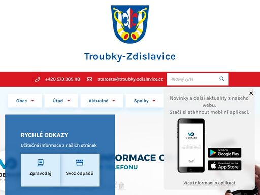 oficiální stránky obce troubky-zdislavice