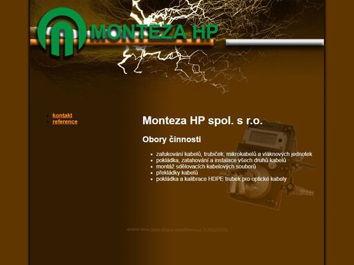 monteza hp, obory činnosti , montáž telekomunikačních zařízení