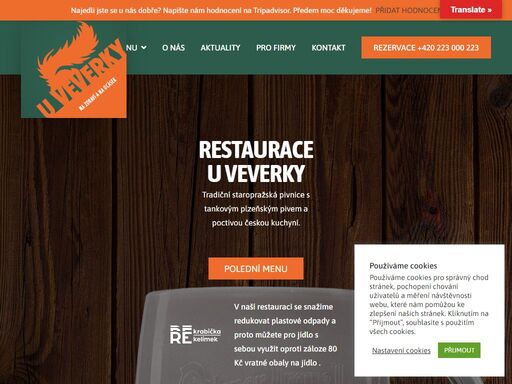 restaurace u veverky | tradiční staropražská pivnice s tankovým plzeňským pivem a poctivou českou kuchyní na rohu eliášovy a jaselské ulice v bubenči.