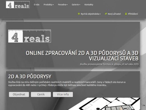 vytváříme 3d půdorysy a realistické vizualizace staveb. pro vypracování nám stačí ruční náčrtek, nebo sken technické dokumentace. graficky atraktivní vizualizace a půdorysy pomáhají prezentovat nemovitosti srozumitelnou formou. půdorysy umíme překreslit za 6 hodin. vizualizace dodáváme do 3 – 5 dnů.
