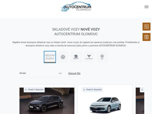autocentrum olomouc s.r.o. - prodejce nových vozů volkswagen, volkswagen užitkové vozy, seat a cupra