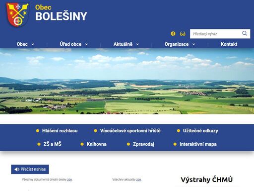 oficiální stránky obce bolešiny