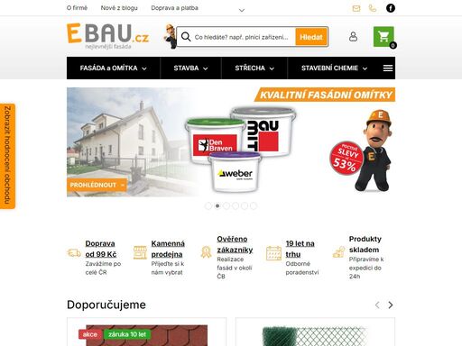 proč ebau.cz / izoltrade s.r.o. ?.  
 



1
vybíráme jen ty nejkvalitnější výrobce stavebních materiálů a už 17 let jsme specialisti na fasádní a zateplovací systémy.
2
díky množstevním odběrům a dlouhodobé spolupráci s našimi dodavateli a výrobci vám dokážeme poskytnout skutečné bezkonkurenční ceny.
3
…