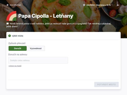 pizza papa cipolla letňany - pravá itálie u vás doma, již 13x v praze. *** rozvozy jídel se nemění a dále fungujeme denně dle otevíracích hodin! ***vaše papa cipolla.***
