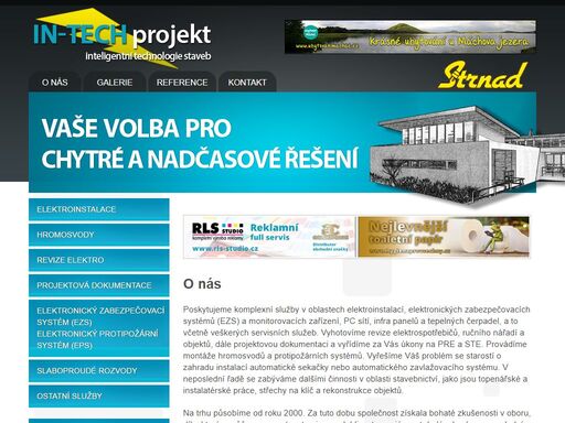 in-tech projekt - elektro strnad - revize, opravy, rozvody
