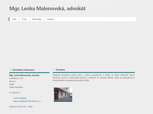 poskytuji kompletní právní servis - právní poradenství a služby advokáta ve všech oblastech práva, nejen v berouně, ale na celém území čr.