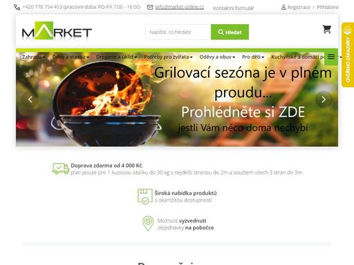 e-shop se širokým sortimentem pracovních oděvů, drogerie, nářadí, krmiv pro zvířata, doplňků a materiálů pro řemeslníky, zahrádkáře, firmy i kutily.