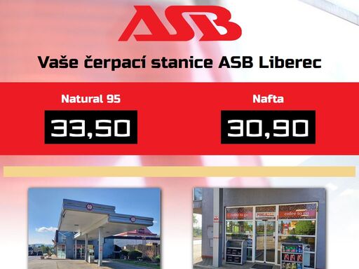 čerpací stanice asb liberec nabízí kvalitní certifikovaná paliva natural 95 a nafta za příznivé ceny.