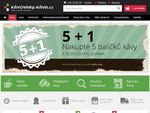 kávovary-káva.cz - prodej kvalitní kávy, kávovarů a čajů pro vaši kancelář i domácnost. jsme opravdoví specialisté na kávu. dodání do 24 hodin.