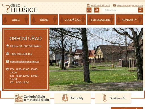 oficiální stránky obce hlušice