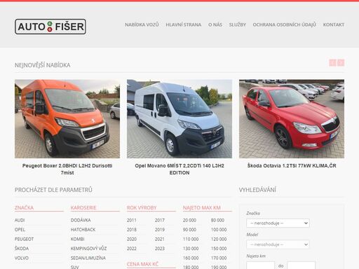 auto fišer je společnost zabývající se prodejem vozidel již od roku 1996. prověřená auta se zárukou.