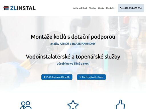 poctivé instalatérství a topenářství ve zlíně a okolí. jsme rodinná firma, věnujeme se také montáži kotlů s dotační podporou (značky atmos a blaze harmony).