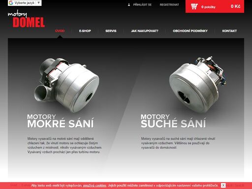motory domel, pro vysavače se suchým i mokrým sáním