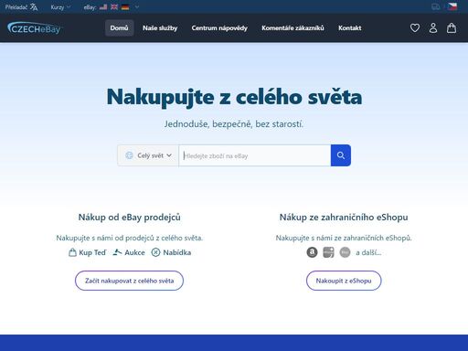 zprostředkování nákupu na ebay, amazon, aliexpress a dalších zahraničních eshopech. stačí si vybrat zboží, vše ostatní už vyřídíme za vás.